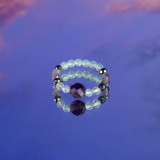 Bague et ensemble de pierres précieuses Esprit Nymphe - Pleine Lune