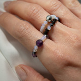 Bague et ensemble de pierres précieuses Esprit Nymphe - Pleine Lune