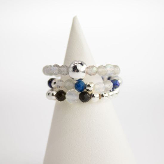 Bague et ensemble de pierres précieuses Esprit Nymphe - Aurores boréales