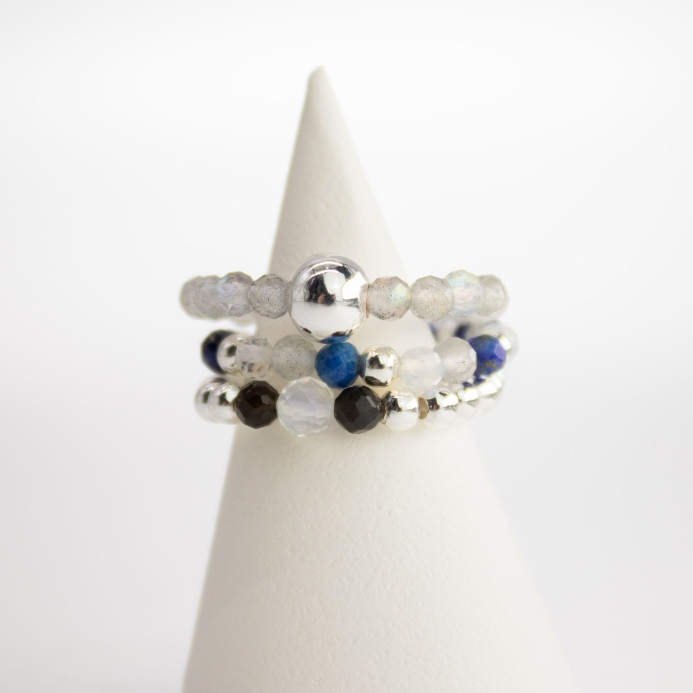 Bague et ensemble de pierres précieuses Esprit Nymphe - Aurores boréales