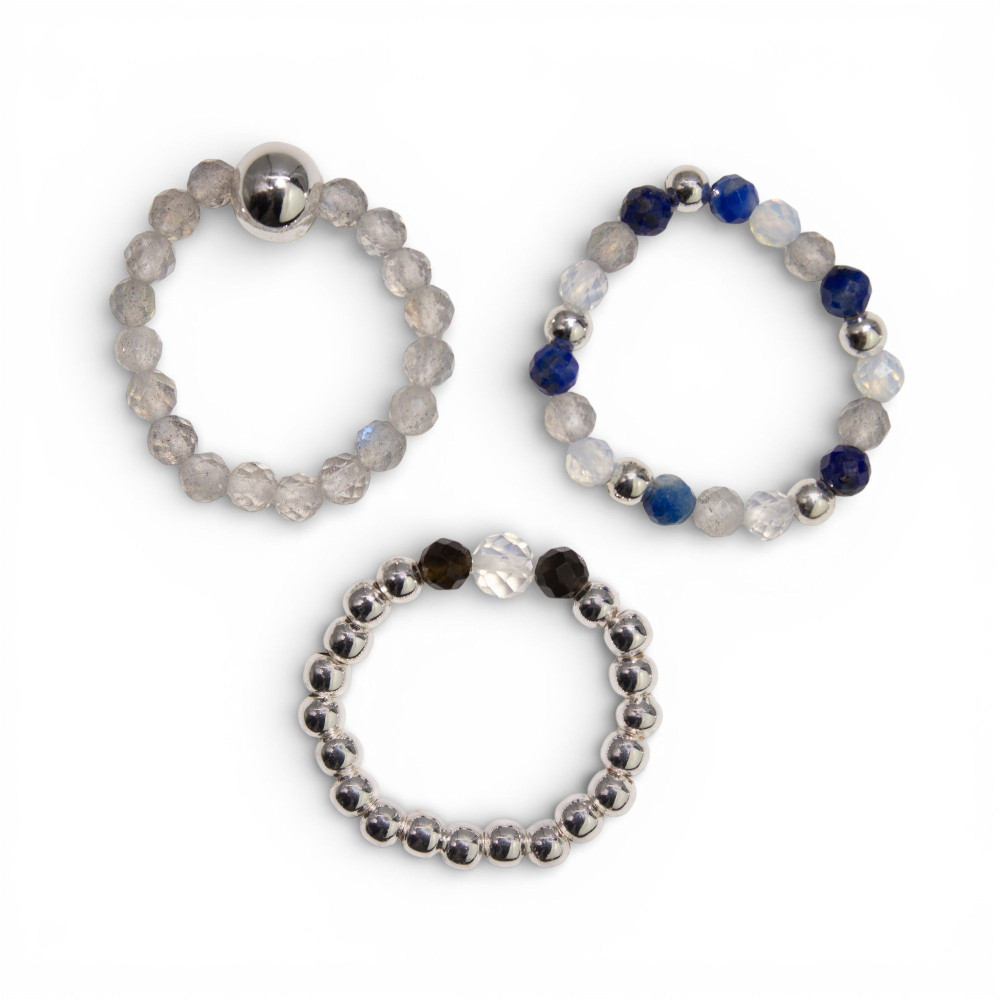 Bague et ensemble de pierres précieuses Esprit Nymphe - Aurores boréales