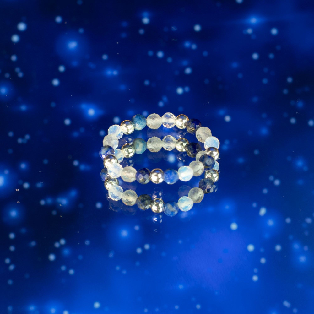 Bague et ensemble de pierres précieuses Esprit Nymphe - Aurores boréales