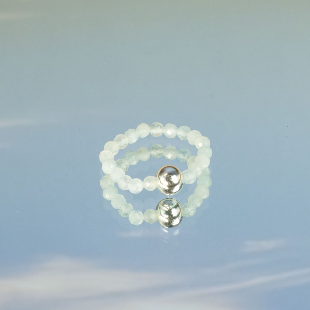 Bague et ensemble de pierres précieuses Nymph Spirit - Coucher de soleil sur la mer