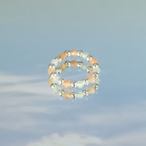 Bague et ensemble de pierres précieuses Nymph Spirit - Coucher de soleil sur la mer