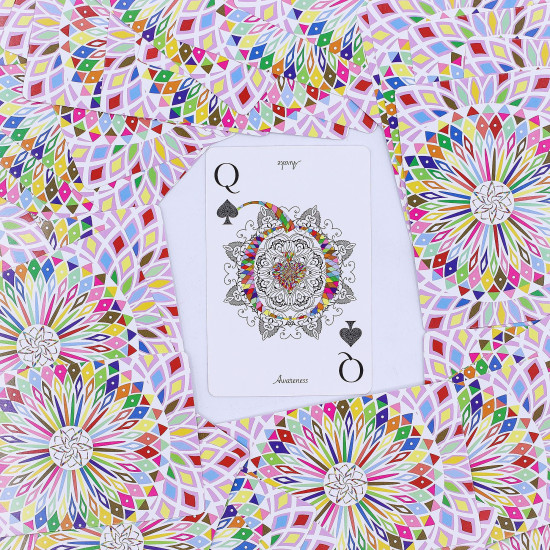 Cartes à jouer Mandala et Oracle - Symétrie Kaléidoscope