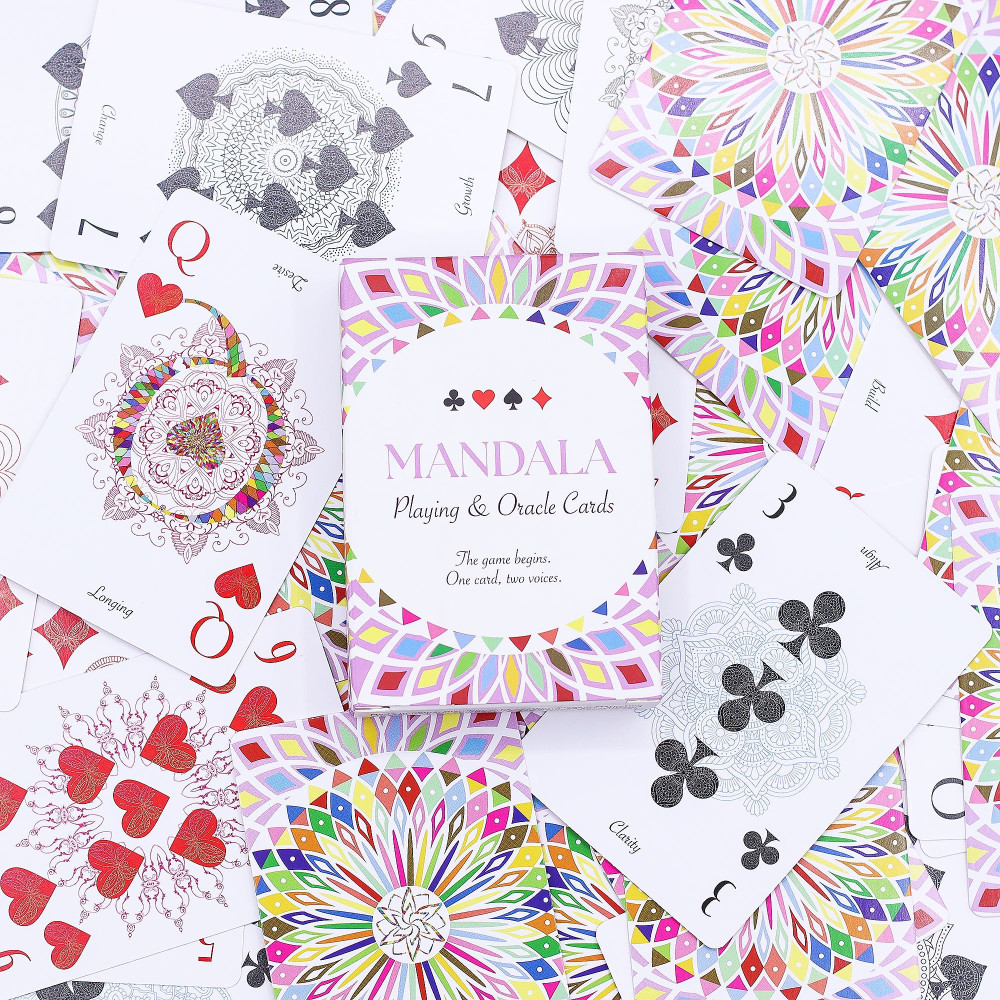 Cartes à jouer Mandala et Oracle - Symétrie Kaléidoscope