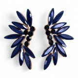 Bleu royal - Verre vintage - Boucles d'oreilles féeriques