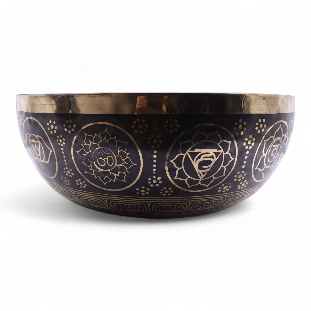 Bol vibrant géant gravé sur pied - 50 x 20 cm (10,7 kg)