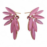 Rose tendre - Verre vintage - Boucles d'oreilles féeriques