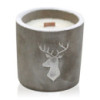 Bougie de soja en béton Med - Tête de cerf - Whisky et fumée de bois