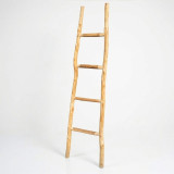 Grande échelle en bois de kemu - 1,5 m - Naturel - Style japonais