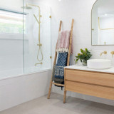 Grande échelle en bois de kemu - 1,5 m - Naturel - Style japonais