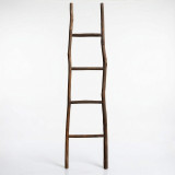 Grande échelle en bois de Kemu - 1,5 m - Chocolat - Style japonais