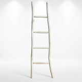 Grande échelle en bois de kemu - 1,5 m - Blanchie - Style japonais