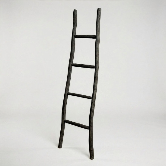 Grande échelle en bois Kemu - 1,5 m - Noire - Style japonais