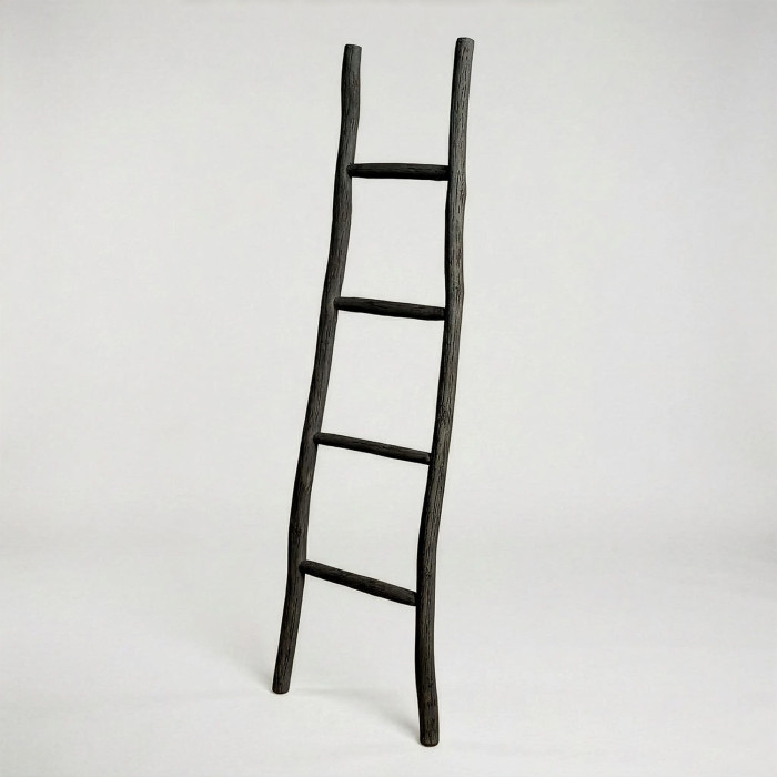 Grande échelle en bois Kemu - 1,5 m - Noire - Style japonais