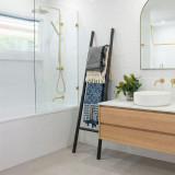 Grande échelle en bois Kemu - 1,5 m - Noire - Style japonais