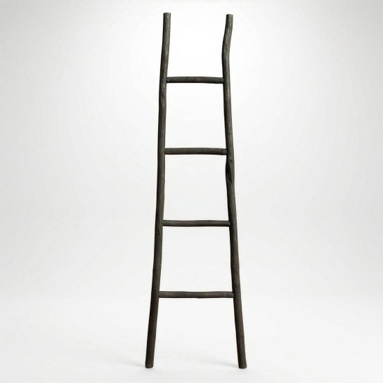 Grande échelle en bois Kemu - 1,5 m - Noire - Style japonais