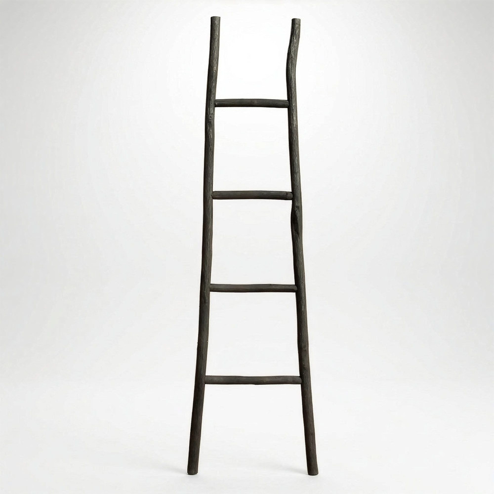 Grande échelle en bois Kemu - 1,5 m - Noire - Style japonais