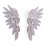 Boucles d'oreilles en perles, verre vintage et ailes d'ange
