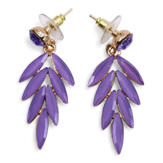 Boucles d'oreilles Lavande - Verre Vintage - Fées