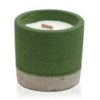 Bougie de soja en pot de béton - Vert - Mousse de mer et herbes