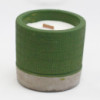 Bougie de soja en pot de béton - Vert - Mousse de mer et herbes