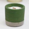 Bougie de soja en pot de béton - Vert - Mousse de mer et herbes