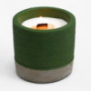 Bougie de soja en pot de béton - Vert - Mousse de mer et herbes