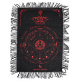 Tissu divinatoire pour pendule de sorcière ancienne - Papillon mystique - Noir et rouge sang