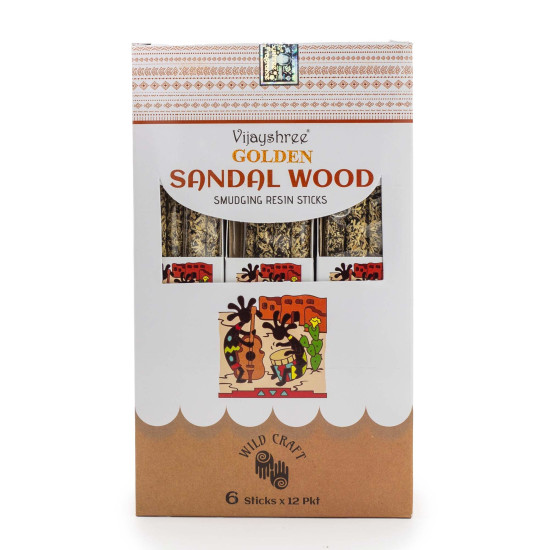 Bâtonnets de résine de bois de santal doré pour la purification - 30 g