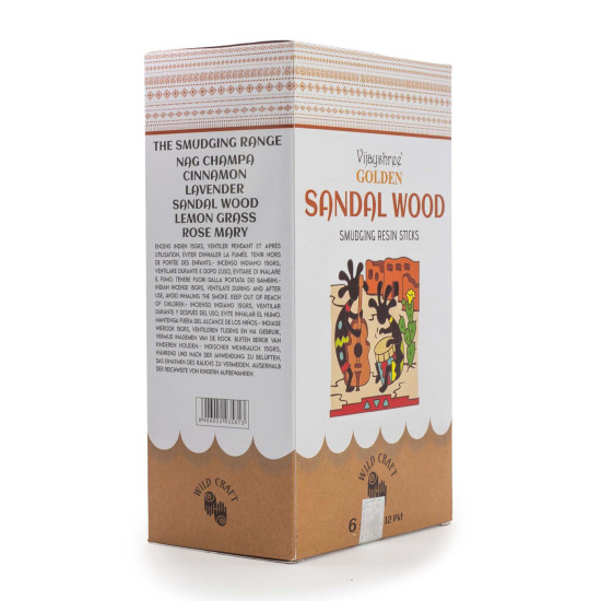 Bâtonnets de résine de bois de santal doré pour la purification - 30 g