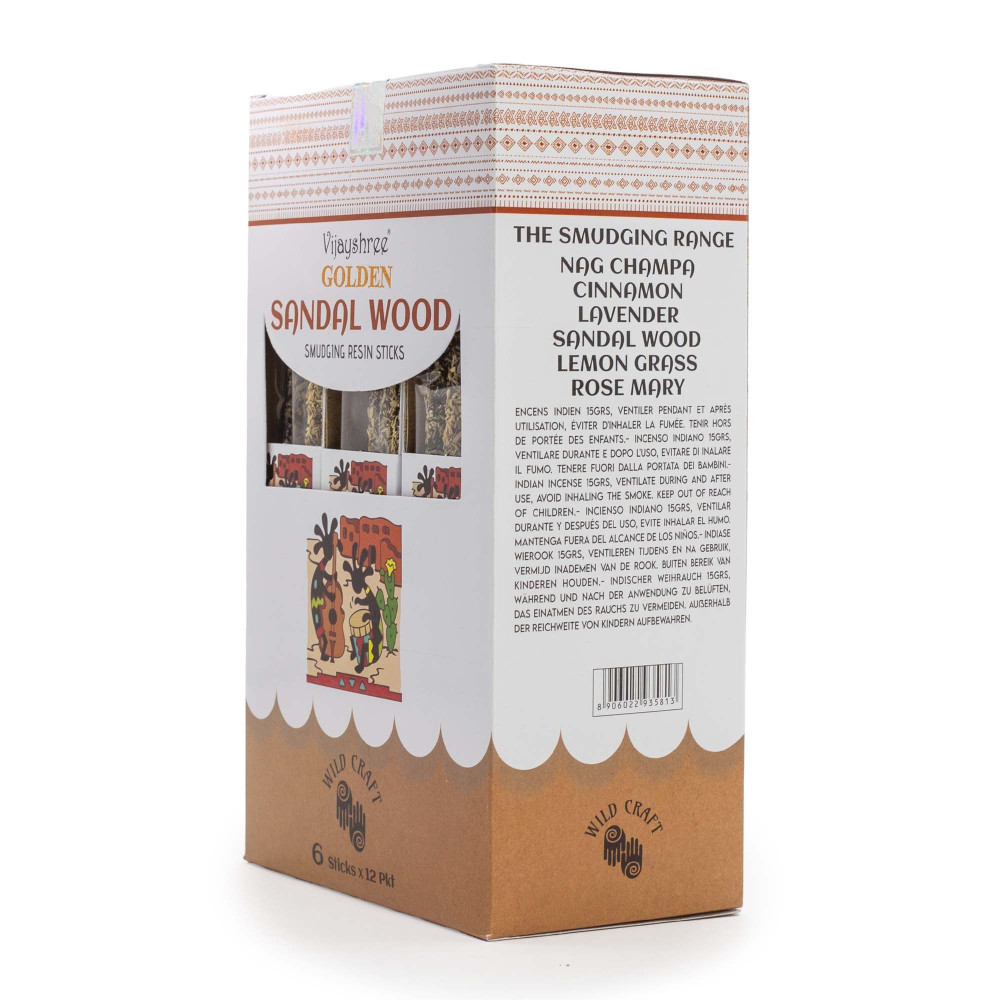 Bâtonnets de résine de bois de santal doré pour la purification - 30 g