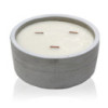 Grande bougie de soja en béton - Patchouli et ambre foncé