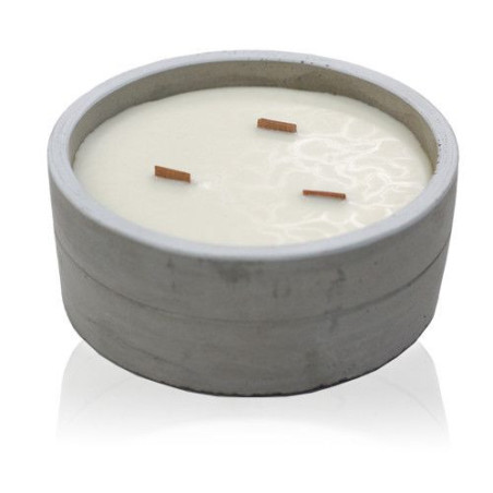 Grande bougie de soja en béton - Vanille concassée et orange