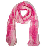 Écharpe rose brillante Nomad Sari Party - Fil doré (180×50cm)
