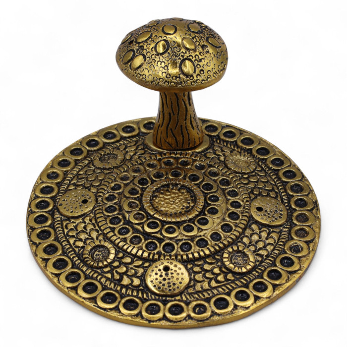 Porte-encens champignon - Effet laiton