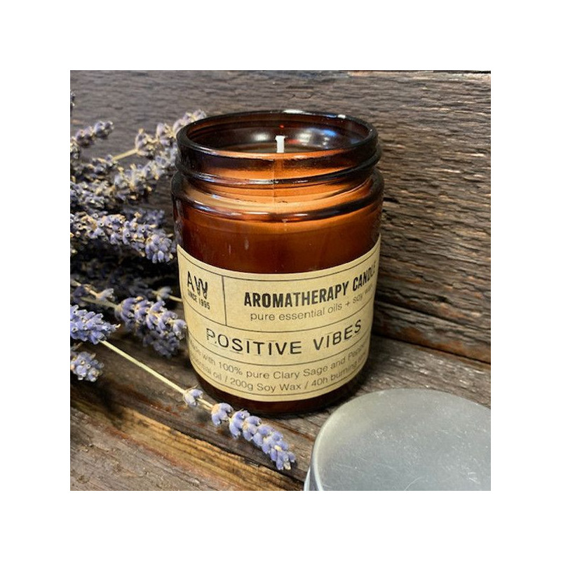 Bougie d'aromathérapie au soja 200 g - Positive Vibes
