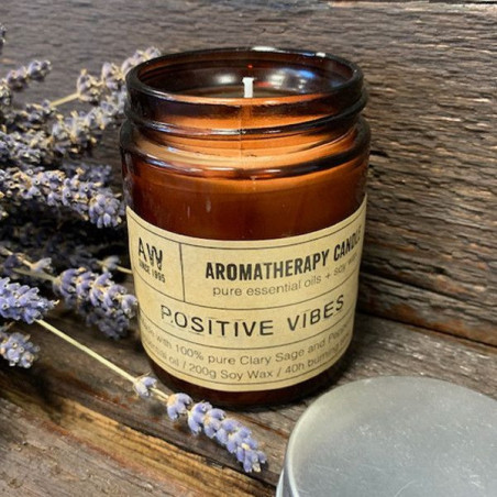 Bougie d'aromathérapie au soja 200 g - Positive Vibes
