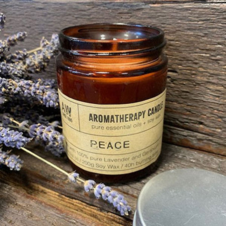 Bougie d'aromathérapie au soja 200 g - Paix