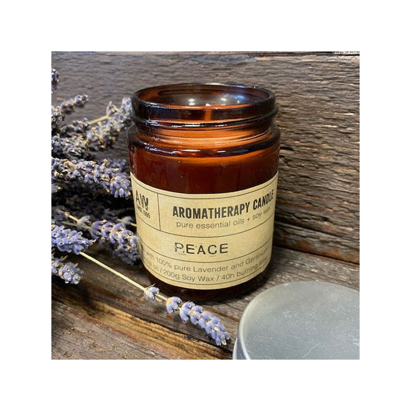 Bougie d'aromathérapie au soja 200 g - Paix
