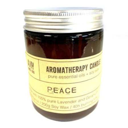 Bougie d'aromathérapie au soja 200 g - Paix