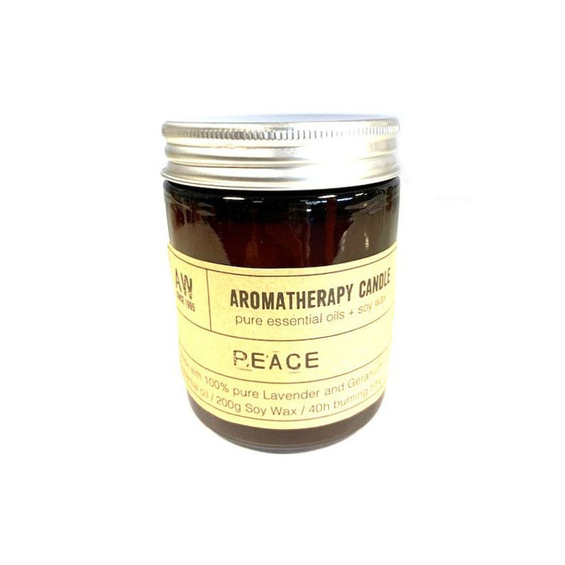 Bougie d'aromathérapie au soja 200 g - Paix