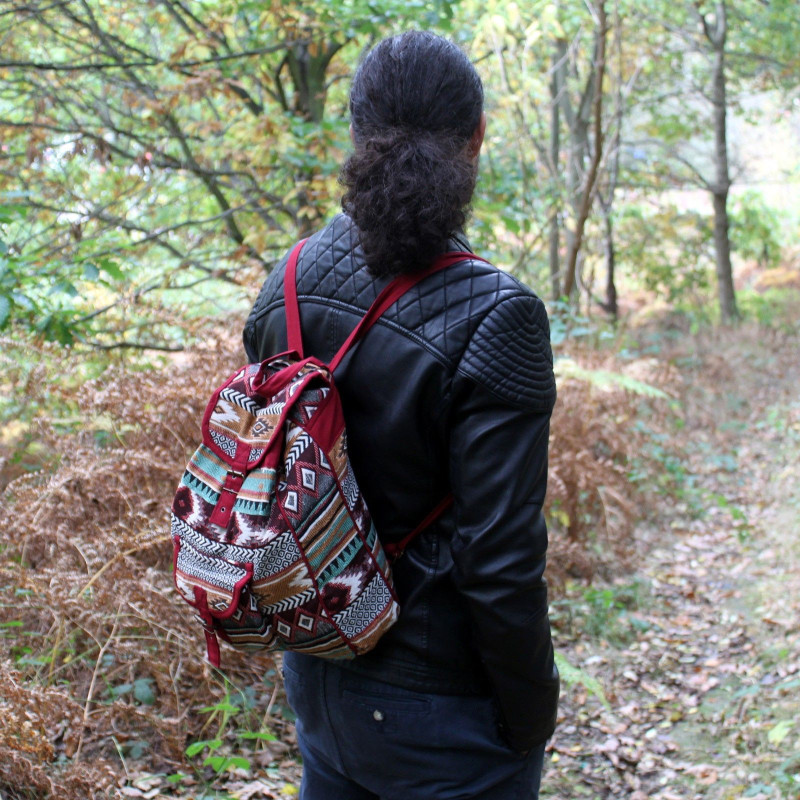 Sac Jacquard - Sac à dos Chocolat
