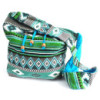 Sac Jacquard - Sac étudiant bleu sarcelle