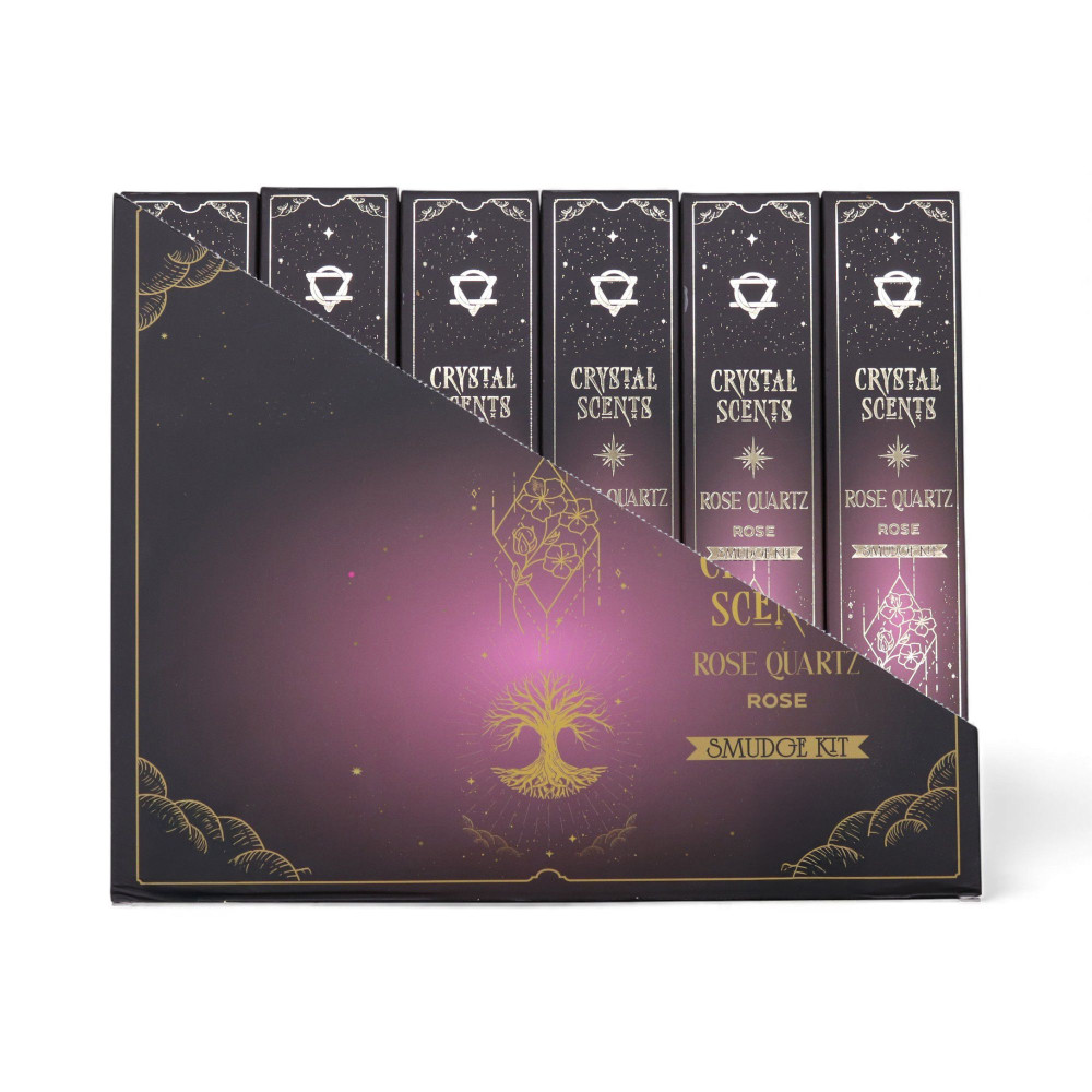 Encens parfumé aux cristaux de quartz rose - Rose