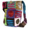 Sac bandoulière ethnique - Violet / Spirale