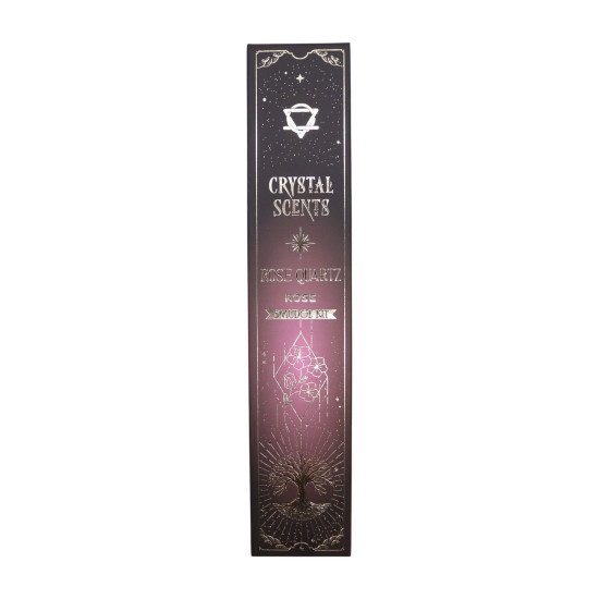 Encens parfumé aux cristaux de quartz rose - Rose