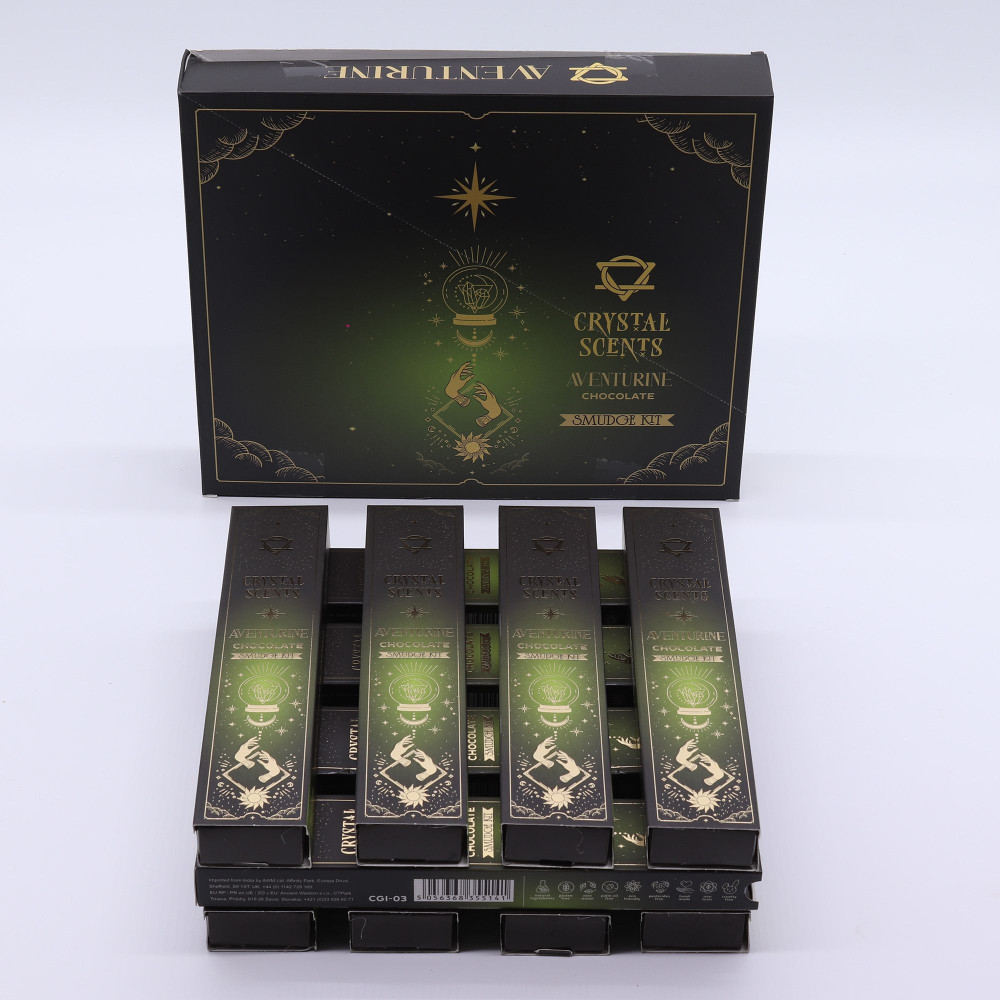 Encens parfumé à l'aventurine cristalline - Chocolat