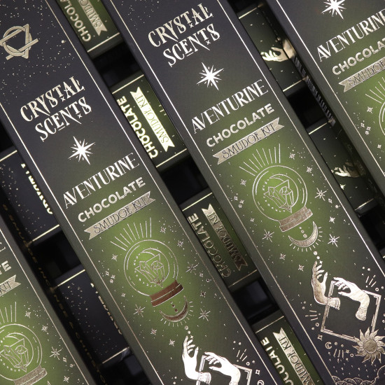 Encens parfumé à l'aventurine cristalline - Chocolat